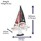 PLAYSTEAM Voyager 280 2.4GHz RC Motor Powered Sailboat in Red - 14 Tall