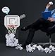Mad Monkey Basketballkorb Mülleimer - Lustiger Papierkorb für Jugendzimmer oder Büro - Basketball Mülleimer mit Sound - Perfektes Gadget für Basketball Fans