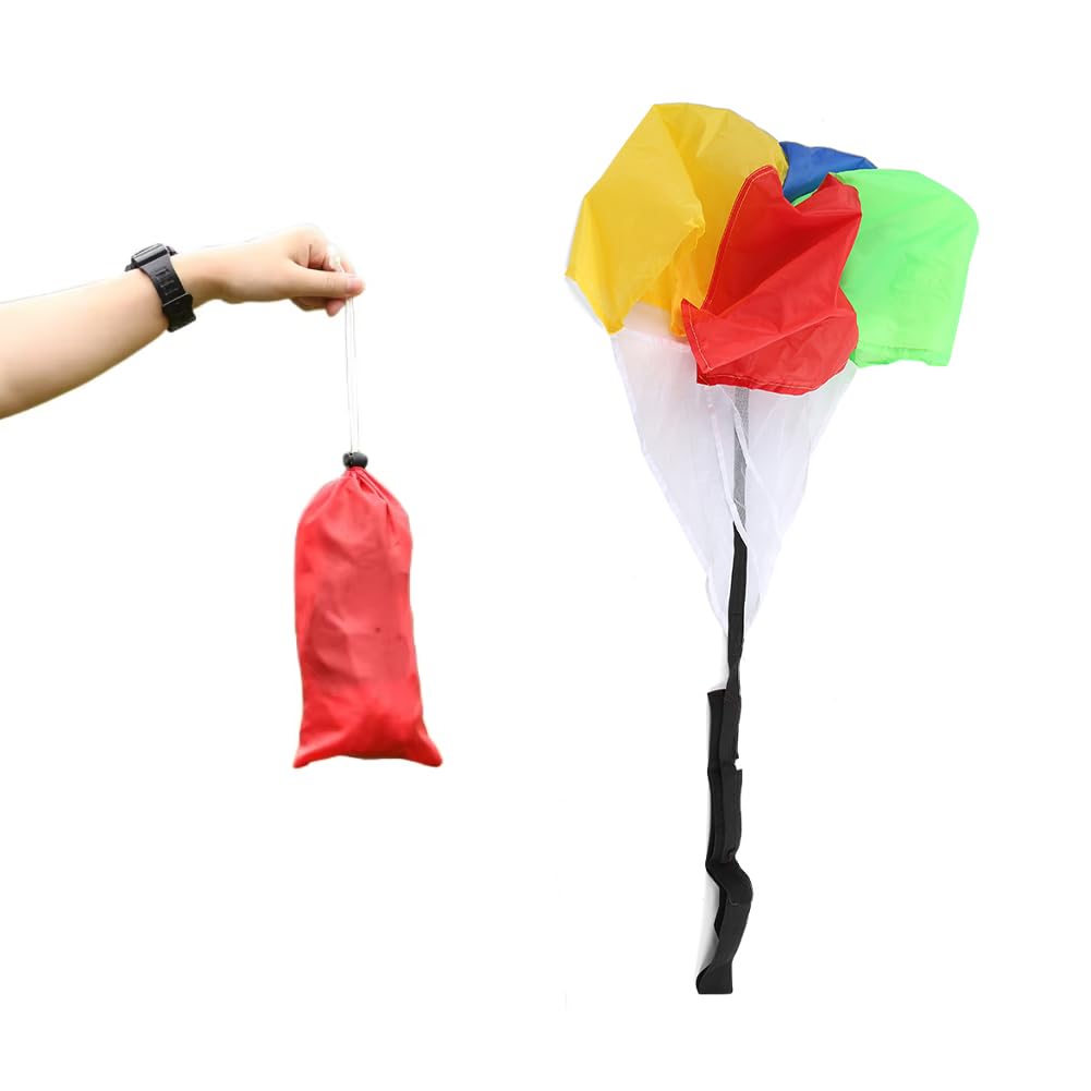 Paracadute da Corsa Per Bambini, Migliora La Velocità Allenamento Resistenza Agilità Ombrello con Cintura Regolabile Per Allenamento All'aperto Pista Calcio Calcio Baseball Tennis Basket Hockey Rugby