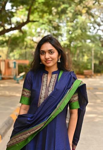 Image of GoSriKi Women's Rayon Viscose Solid Anarkali Kurta with Dupatta