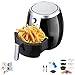 MOZX Friggitrice Ad Aria Con Ricetta Inglese, 6L Friggitrice Senza Olio Con 13 Diversi Strumenti Di Cottura,Tempo Temperatura Regolabili, BPA FREE, Con Spegnimento Automatico Protezione, 1500W