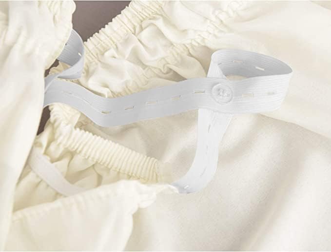 Miniatura 5 de Faldones de cama envolventes, falda de cama de algodón elástico con volantes sedosos, suaves y sin arrugas, aspecto clásico y elegante en tu