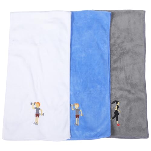 Toyvian マイクロファイバーワークアウトタオル3枚セット 汗吸収に良いスポーツ用汗拭きタオル トレーニング ハイキング ヨガ向け男女兼用