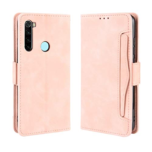 Étui en cuir Xiaomi Redmi Note 8 rose pour protéger et ranger vos cartes