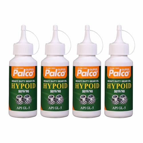 Image of PALCO 80W90 Heavy Duty Hypoid Gear Oil 120ml (Pack of 4) Premium API GL-5 Lubricant for Differential Rear Axles Gear Boxes Bike Motorcycle & Off-Highway Equipment Ensuring Smooth & Efficient Operation