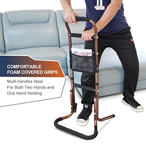 Hepo Chair Stand Assist For Seniors With Storage Pocket, Adjustable Height Cane, Bed Rails For Elderly Sit To Stand, Portable Mobility Aids, Chair Lift Assist Grab Bar Safe Support #TOP5