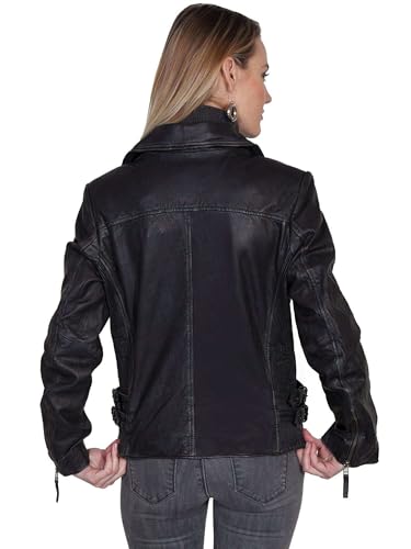 Scully Black Leather Motorcycle Jacket L10802