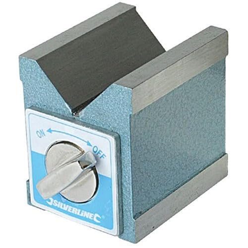 Silverline Tools 244994 - Bloque en V magnético (70 x 60 x 70 mm)