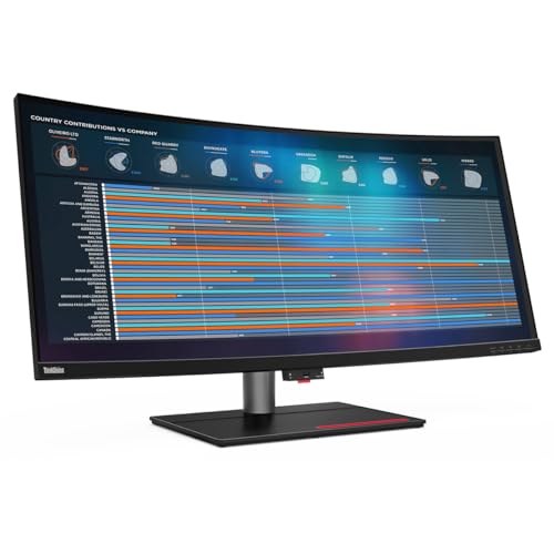 Lenovo ThinkVision P40w-20 39.7' 5K2K WUHD Curved Screen WLED LCD Monitor - 21:9 - Raven Black - 40' Class - in-Plane Switching (IPS) Technology - 5120 x 2160-1.07 Billion Colors - 300 Nit
