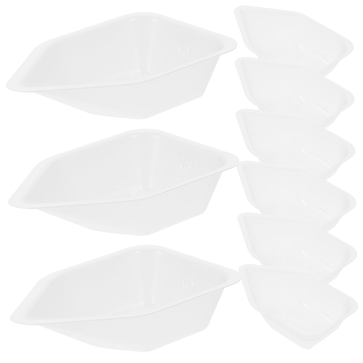 Mobestech 80pcs Weighing Trays Sample Weighing Plates Sturdy Boat Dish for Lab Equipment