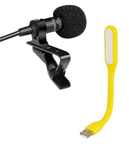 TechKing Professional Grade Lapel Microphone Omnidirectional Mic for Recording YouTube/Interview with Mini USB LED Light Lamp, USB Light for Laptop Computer Keyboard-image-37