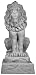 EMSCO Group Guardian Lion Statue - Natural Granite Appearance - Made of Resin - Lightweight - 28" Height