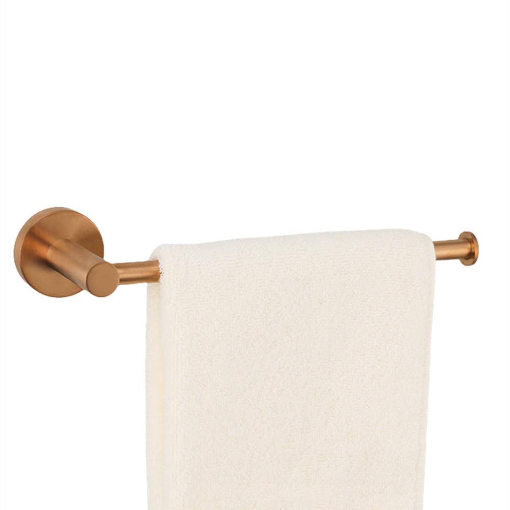 Juego de accesorios de baño de oro rosa cepillado, soporte para papel higiénico, toallero, barra de toalla, soporte para cepillo de dientes, toallero de acero inoxidable, elegante y duradero