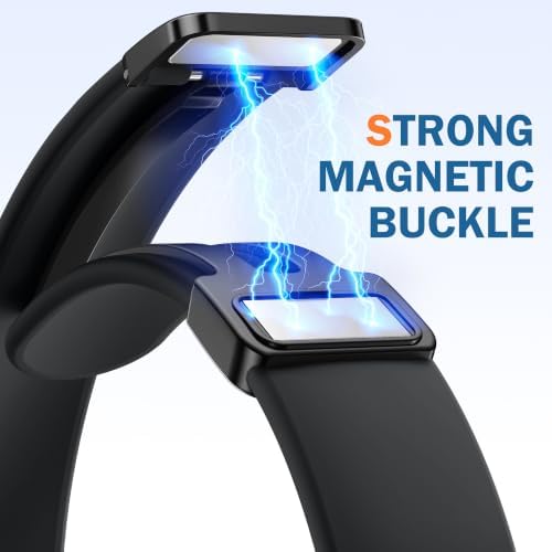 Charlam Slim Silicone Magnetic Band Compatible with Apple Watch Bands Women - 2
