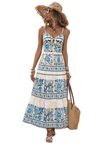 Robe midi fleurie pour vos vacances d'été à la plage