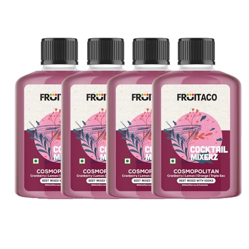 Image of Fruitaco Cosmopolitan Cocktail Mixers - Finely Crafted Non-Alcoholic 300ml (Pack of 4)