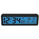 Función: NFHNBABD Despertador Radio Control Despertador LCD Reloj Digital Digital Y Electrónico.