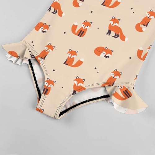 Image of Girls One Piece Swimsuit Lovely Cute Animals Ruffles Swimwear Bathing Suits 3-12 Years