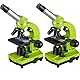Bresser Junior Schülermikroskop BIOLUX SEL mit Smartphonehalter, reichhaltigem Zubehör und Barlow-Zoom-System für Kinder, Einsteiger und Erwachsene, grün