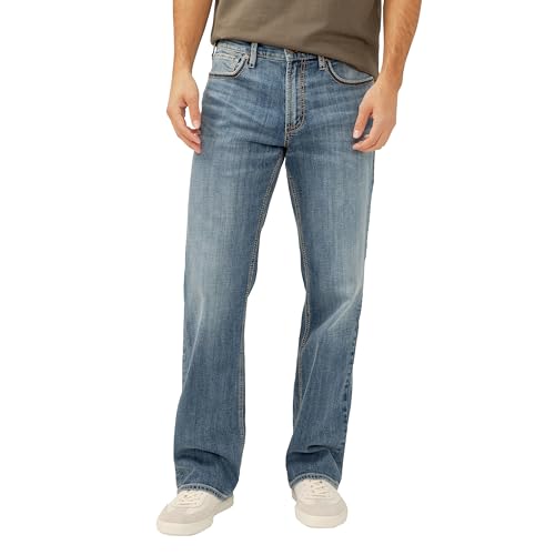 Image of Silver Jeans Co. Men's Zac Relaxed Fit Straight Leg Jean - Legacy