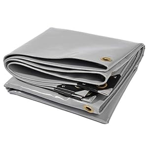 NEMAXX® Bâche Premium Imperméable [300x400cm]–Résistante aux UV [650 g/m²] Bâche de Camion avec Œillets,Bâche en PVC pour Bois,Jardin,Toit & Construction–Bâche de Protection Hivernale–Gris–12 m²