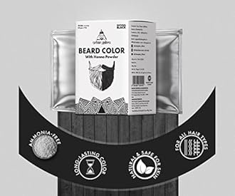 UrbanGabru Beard Color for Men with Henna Powder 70g - Black | No Parabens or Sulphates | Natural Beard Color