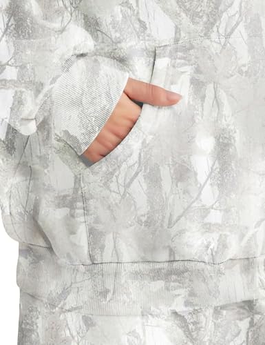 2 Piece Camo Sweatsuits for Women Oversized Maple Leaf Hoodies Sets Graphic Sweatshirts Tracksuits Fleece Fall Outfits3