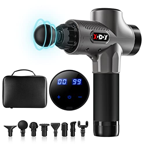 Xgody Pistolet de massage avec 8 têtes de massage, 30 vitesses et port de charge USB C (type C) pour cou, épaules, dos Cover