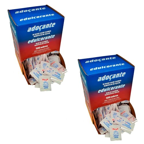Deliex delicias de Extremadura - Edulcorante Sacarina, 500 x 2 Sobres Individuales de 1 Gr, Apto para Diabéticos y Veganos, Sin Gluten, Granulado (2, Normal)