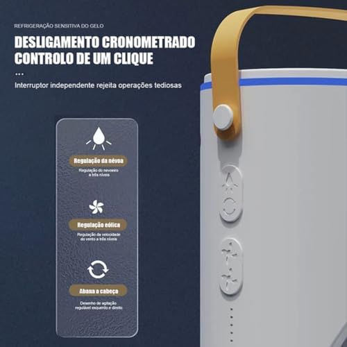 Climatizador de Ar com Umidificador e Ventilador, Reservatório de Dupla Camada