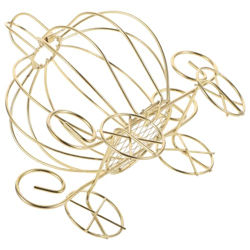 COHEALI Boîte à Bonbons Boîte Créative en Métal Doré de Carrosse Citrouille pour Bonbonnière et Décoration de Mariage, pour Showers