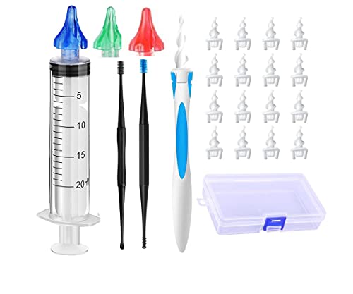 Ohr Wachs-Entferner Spritzen Set Ohrenschmalz Entfernen 360 Grad Spiralohrlöffel Für Kinder und Erwachsene Cover