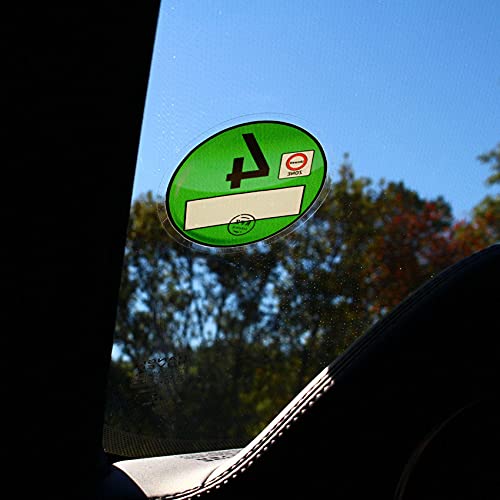 Haftfolie Euro 4 Plakette für Windschutzscheibe Umweltplakette Feinstaubplakette Spaßplakette Fun Folie für Fahrzeug Auto Kfz Zubehör R020 (Euro 4, 1 Stück)