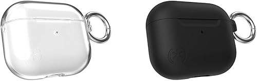 Speck Productos Presidio Clear Airpods 3 Generación Funda, Clear & Products Presidio con Soft Touch Airpods 3 Generación Funda, Negro