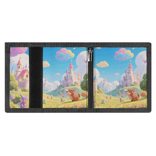 Wallet for Men - Slim Trifold Wallet, Cartoon Fairyland Money Clip, Coin Purse with 8 Credit Card Holder4
