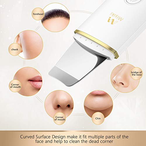 Skin Scrubber, Misiki Facial Deep Cleansing and Blackhead Removal Tool, Face Skin Pore Clean and Exfoliator, Comedone Extractor, Facial Lifting Treatment