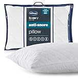 Silentnight Luxury Quilted Anti Snore Pillow, Contoured Foam Positions the Head to Reduce Snoring Volume with Luxurious Soft Touch Cover, Hypoallergenic