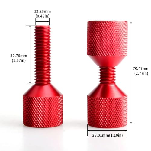 IMCCZONY 1-1/8 Zoll Stifte mit zwei Löchern, Konstruktion aus Aluminium 6061, Flansch-Ausrichtungsstift mit 2 Löchern, 4 Stück