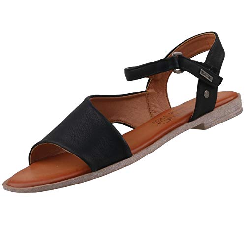 Mustang Damen 1388-801 Sandale, Schwarz, 39 EU