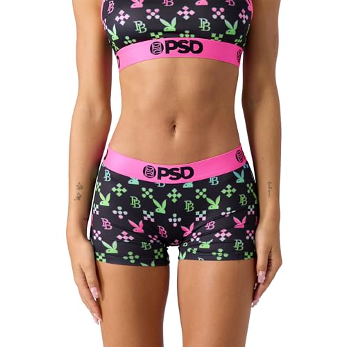 PSD Underwear Womens Playboy Emblem Boy Short MULTI Small