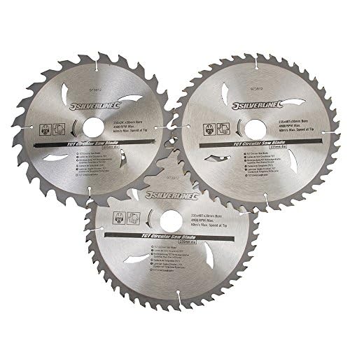 Silverline 973912 TCT Circular Saw Blades 24, 40, 48T 3pk 235 x 30