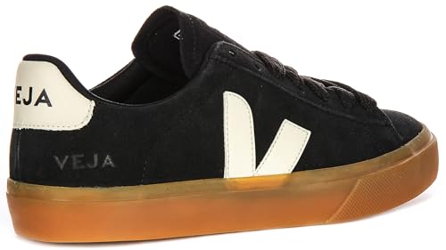 Veja Para Mujer. CP0303692 Zapatillas De Piel Campo Negro (37), Plano, Cordones, Casual - 3