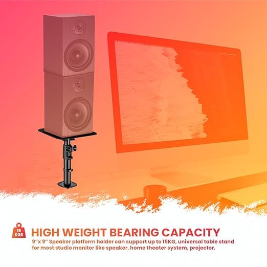 Image of Audio Array Studio Monitor Bundle with 60W Powered Speakers & Adjustable Metal Stands | Bluetooth, HDMI ARC, USB-C, RCA Inputs | Professional Studio Monitors for Home Studio, Streaming & Gaming-UB-02