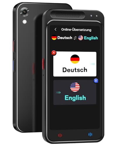 Sprachübersetzer Gerät, 139 Sprachen, Echtzeit-Übersetzung, WLAN/Hotspot/Offline-Modus, 4.1 Zoll HD-Display, AI Übersetzungsgerät mit OCR-Texterkennung Fotoübersetzung, Ideal für Reisen & Business