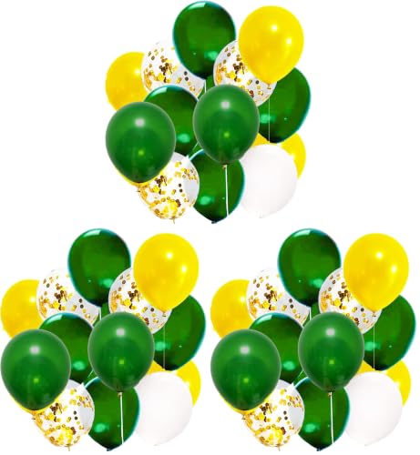 Image of Graduation Party Decorations Green Yellow 2026 /Green Yellow Graduation Decorations /Green Gold Balloons of 20pcs for Tractor Birthday Decor (Pack of 3)