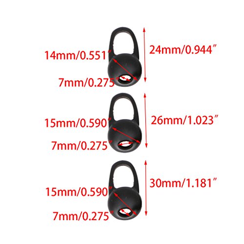 6 pares de puntas de silicona para auriculares universales miniatura 3