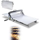 Laminadora de masa, máquina laminadora de rodillos de masa comercial para uso doméstico, grosor ajustable de 0 a 25 mm, ideal para cruasanes y pastelería