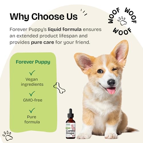 Forever Puppy Cardio Drops for Dogs - Hawthorn Berry & Motherwort Herb - Liquid Antioxidant Supplement with Gotu Kola Leaves & Lavender Extract - 2 fl oz - Thumbnail 7