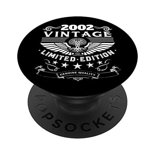 Retro 2002 cumpleaños Popsocket divertido 2002 cumpleaños regalos 2002 PopSockets PopGrip Intercambiable