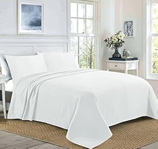 100% Cotton Waffle Throw Large White Blanket Cosy Warm Light Weight Sofa Bed Cover Breathable Blankets for Armchair rest - Machine Washable